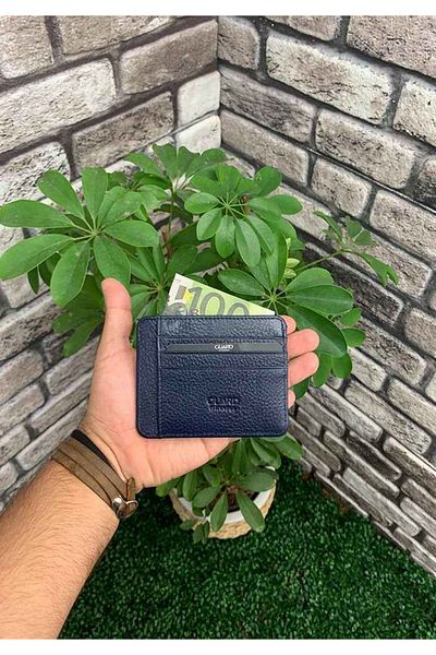 GUARD Navy Blue Genuine Leather Card Holder Men's / Women's P5121
