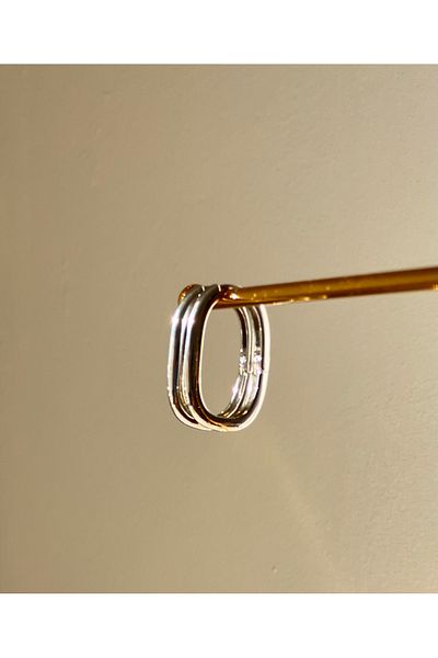 Ebru Atelier Rectangular Model Steel Non-Tarnish Earrings