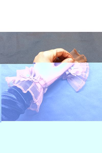 es moda shop Camelia floral ruffle bridal gloves short copper
