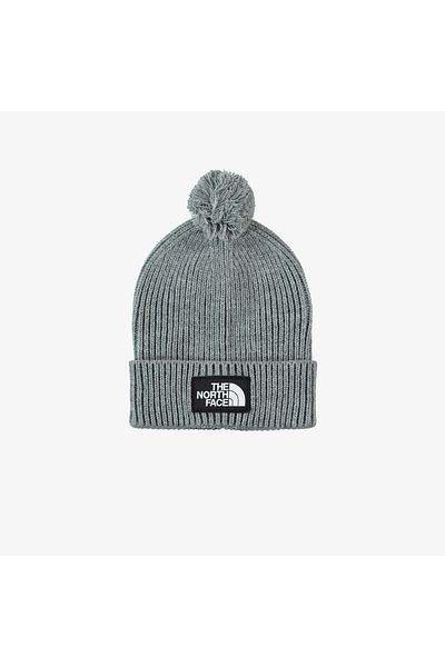 THE NORTH FACE Logo Box Pom Unisex Gray Beret