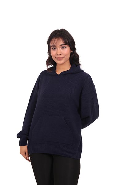 RTD&VLD Rtd & Vld Women's Hooded Knitwear Sweatshirt Sweater
