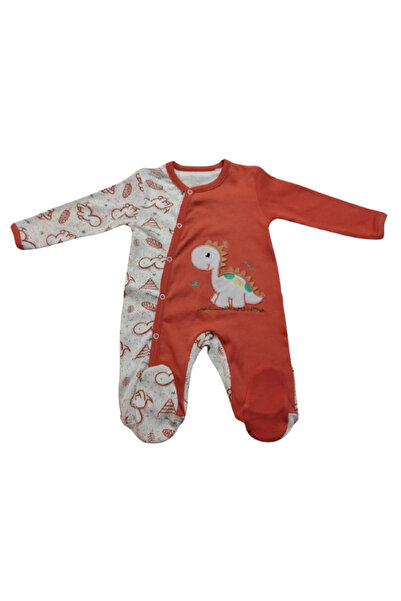 Kids Wear Dino Nakışlı Erkek Bebek Tulum