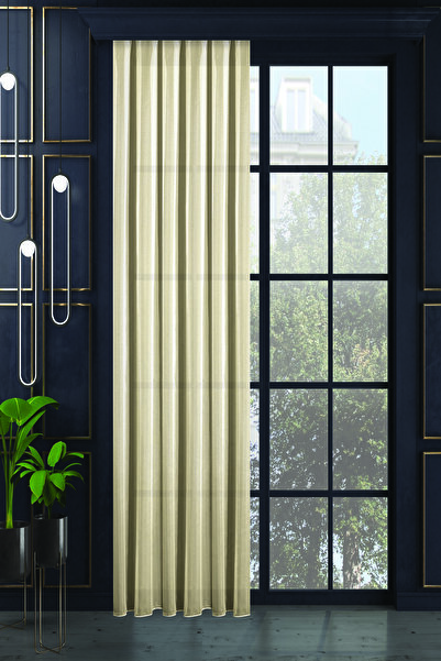 De'Vor Pırıltı Tül Perde Yüksek Kaliteli Pileli Dikim Tül Perde