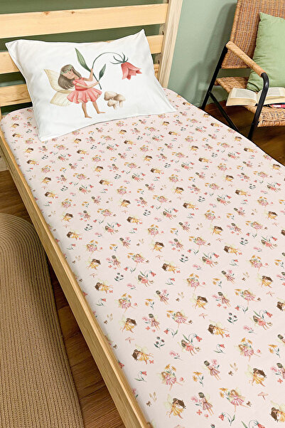 Tuğba Kuğu Fitted Sheet Set (120X200 HEIGHT 20) - Little Baby Series - Dancing Fairies