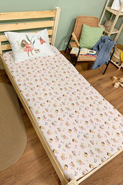 Tuğba Kuğu Fitted Sheet Set (120X200 HEIGHT 20) - Little Baby Series - Dancing Fairies