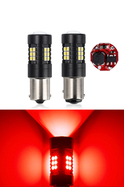 C9 Kırmızı Tek Duy 21 Led Park Stop Geri Vites Gündüz Far Ampulü P21w 1156 Ba15s