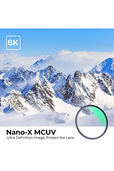 K&F CONCEPT 82 mm Nano-X MCUV Çok Katmanlı 8K UV Filtre