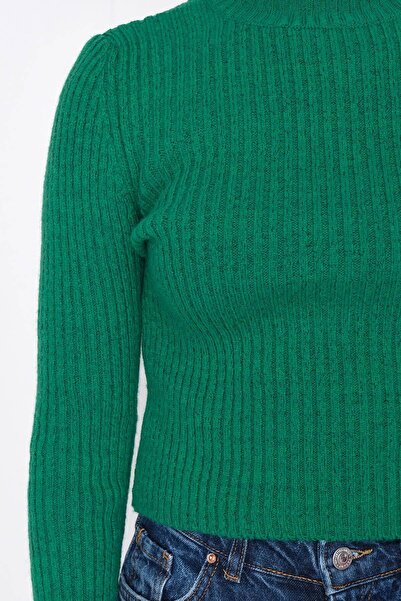 Addax Πλεκτό πουλόβερ με ριμπ ψηλό γιακά K3303-b6