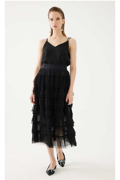 Exquise Black Tulle Tutu Skirt