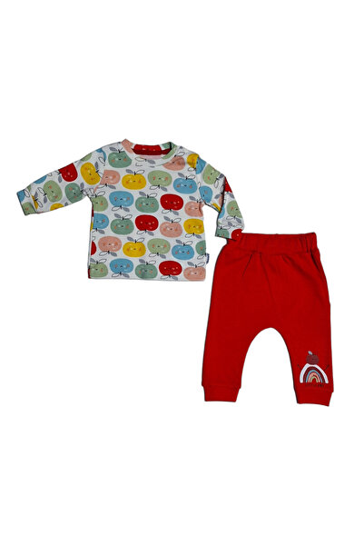 Miniworld Apple 100% Cotton Unisex Baby Set of 2
