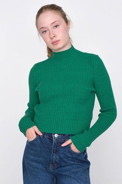 Addax Pulover tricotat cu guler înalt cu nervuri K3303-b6