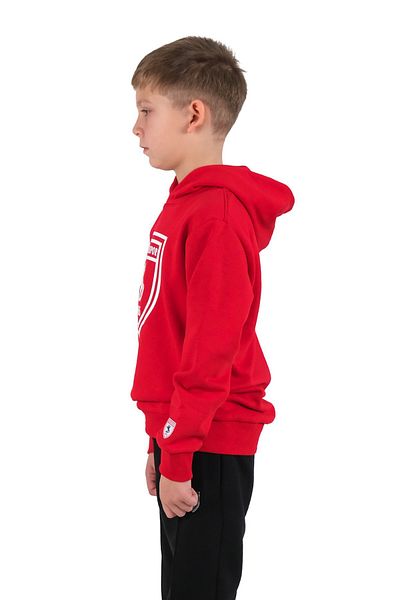 Store 55 سويت شيرت أحمر للأطفال بغطاء للرأس منقوش