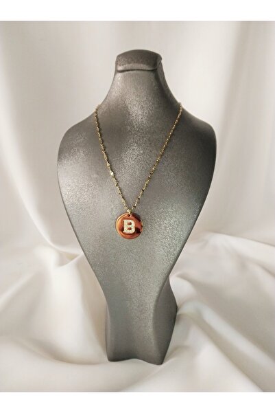 LİLYA AKSESUAR Zirkon Taşlı Gold Harf Kolye