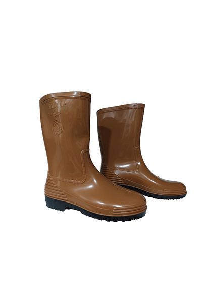 PALALI Μποτάκια βροχής Unisex Ανοιχτό Καφέ Μαύρη Σόλα με Μαχαίρι