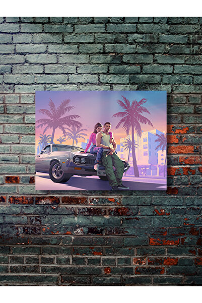 ZNC GTA 6 (VI) - Αφίσα από χαρτί παιχνιδιών ειδικής σχεδίασης, Duar Art