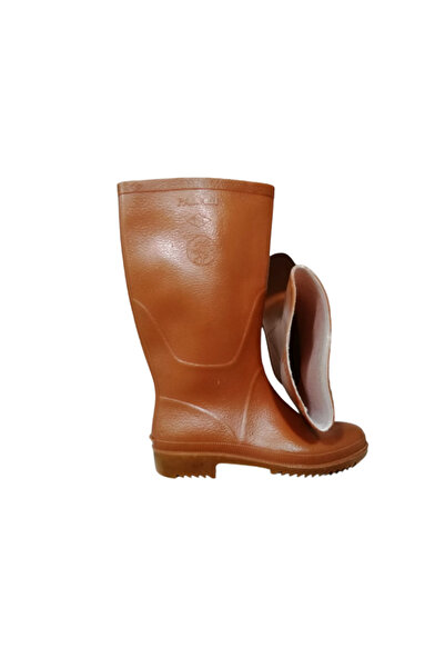 PALALI Унісекс коричневі довгі дощові чоботи з крепової тканини