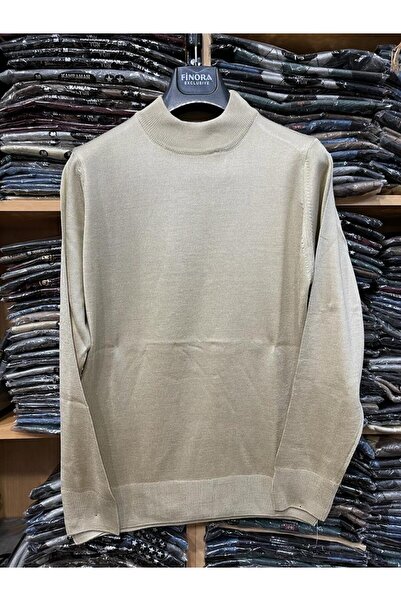 nacar çarşı Dad Men's Turtleneck Sweater Solid Color Patternless