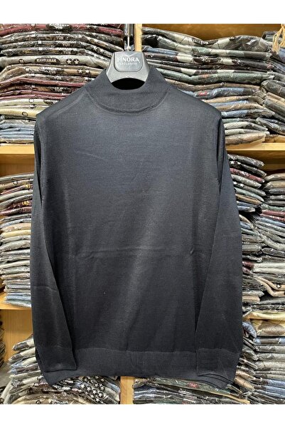 nacar çarşı Dad Men's Turtleneck Sweater Solid Color Patternless