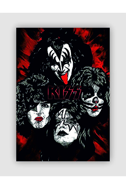 fırsatlar diyarı KISS Punk Rock Metal Duvar Posteri - Kalın Kağıt - Çerçevesiz