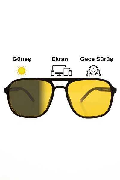 Focus On نظارات 3 في 1 مضادة للكروم| القيادة الليلية| شاشة عرض| الشمس| TS018