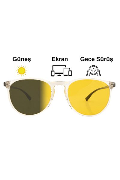 Focus On Antifar Photochromic 3in1 Glasses| Night Driving| Display| Sun| TS010