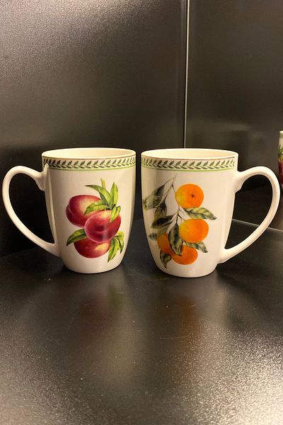 Lucky Art Blanche Bone Mug Set 2 Pieces LYBA 019