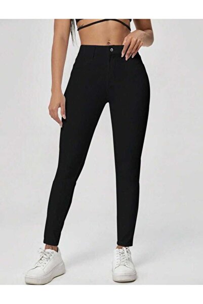 Livik Women's Ankle Length Narrow Leg High Waist Black Skinny Lycra Jeans