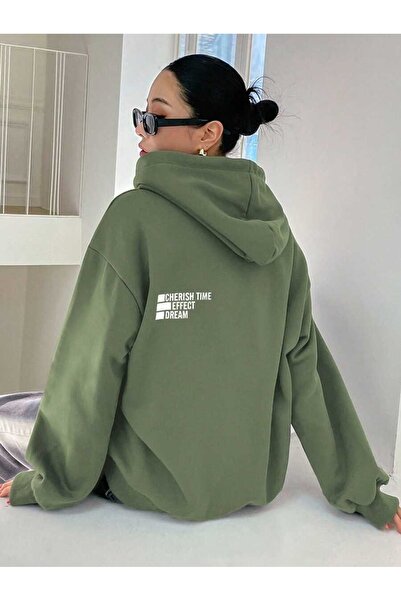 MOONBULL Unisex Dream Effect Baskılı Kapüşonlu Sweatshirt