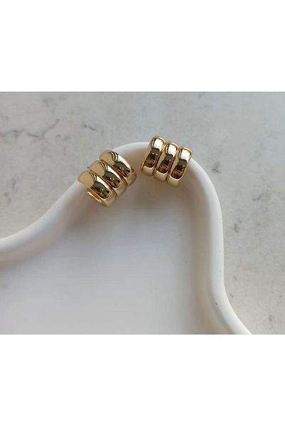 Fata Morgana Accessory Gold Steel Design Steel Earrings