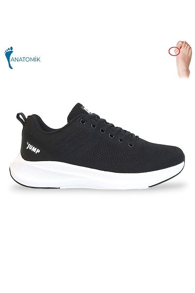 Jump 1810-29537 Anatomical Sole Knitwear Fabric Sneakers - NKT01810-black white-40