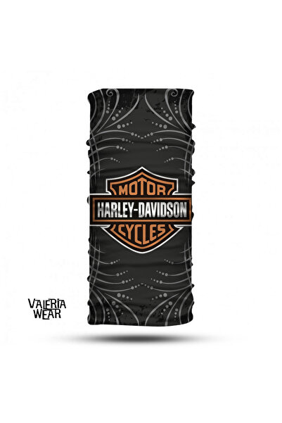 Vwear منقوشة طوق الرقبة برتقالي باف باندانا عقال