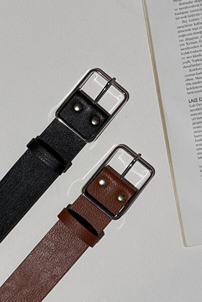 LİA KEMER 2'li Dikdörtgen Tokalı Kemer Bel Kemeri Ceket Kemeri Elbise Kemeri ...