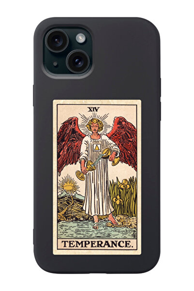 shoptocase Iphone 15 Uyumlu Temperance Tarot Desenli Lansman Telefon Kılıfı