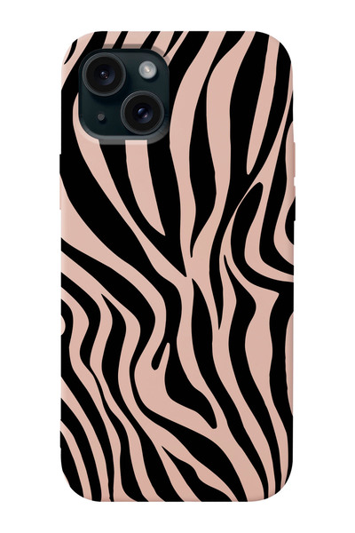 shoptocase Iphone 15 Uyumlu Zebra Desenli Lansman Telefon Kılıfı