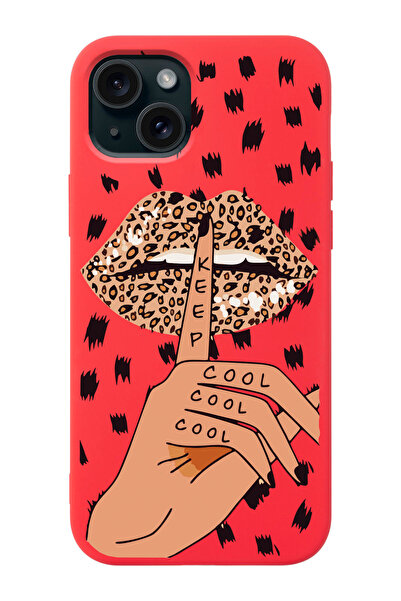shoptocase Iphone 15 Uyumlu Keep Cool Desenli Lansman Telefon Kılıfı
