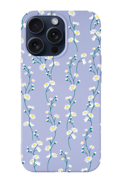 shoptocase Iphone 15 PRO MAX Uyumlu Papatya Sarmaşığı Desenli Lansman Telefon...