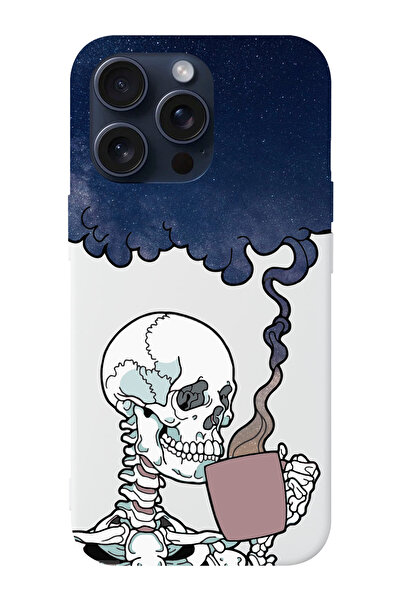 shoptocase حافظة هاتف متوافقة مع هاتف Iphone 15 PRO MAX بنمط جمجمة مدروسة