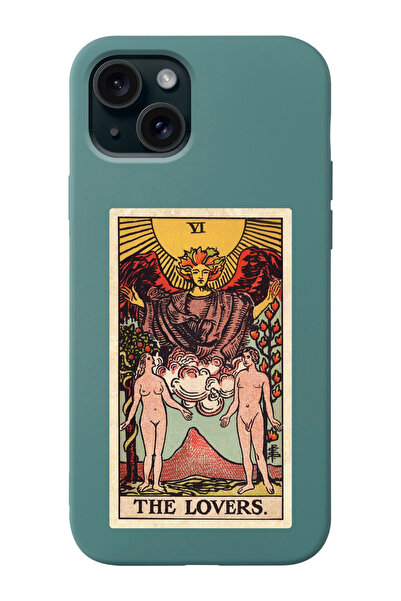 shoptocase Iphone 15 Uyumlu The Lovers Tarot Desenli Lansman Telefon Kılıfı