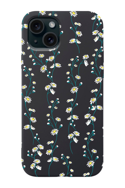 shoptocase Iphone 15 Uyumlu Papatya Sarmaşığı Desenli Lansman Telefon Kılıfı