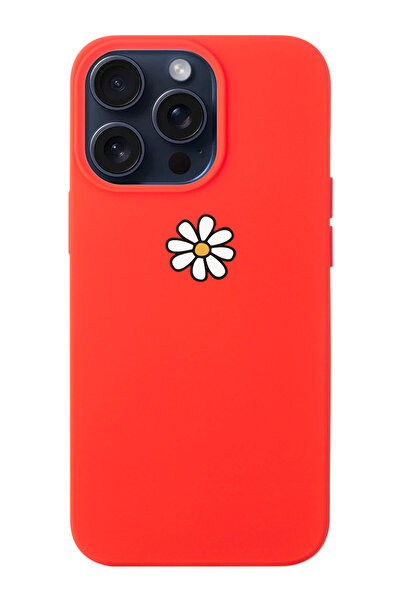shoptocase Iphone 15 PRO MAX Uyumlu Papatya Desenli Lansman Telefon Kılıfı