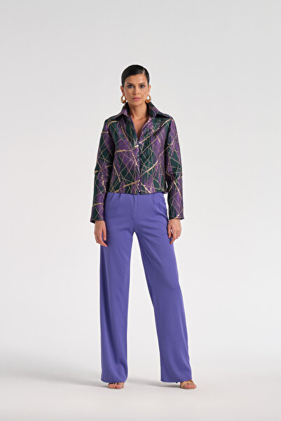 Nur OSKAY Purple Brokar Ceket