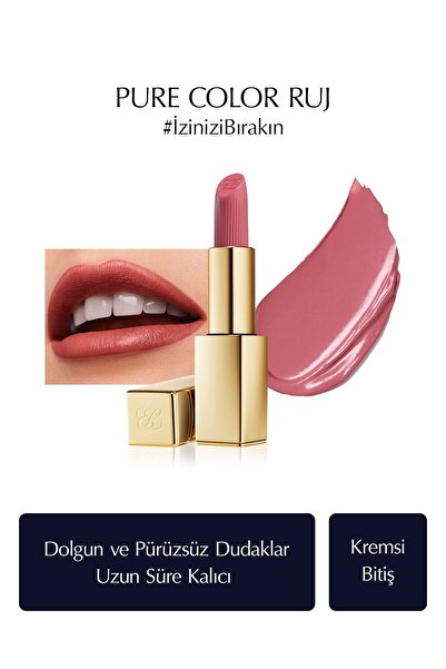 Estee Lauder Kremsi Ruj - Pure Color Creme Lipstick Kremsi, Saten Bitiş -  3.5gr - Renk: 410 Dynamic
