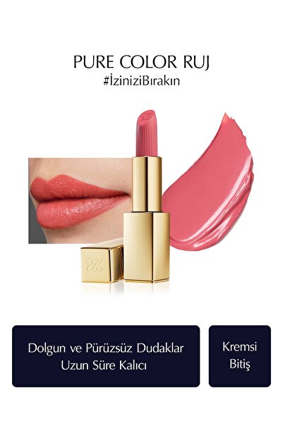 Estee Lauder Kremsi Ruj - Pure Color Creme Lipstick Kremsi, Saten Bitiş - 3.5gr - Renk: 260 Eccentric
