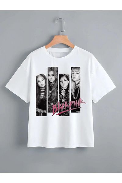 Pisa Art Детска тениска с щампа Blackpink в черно и розово