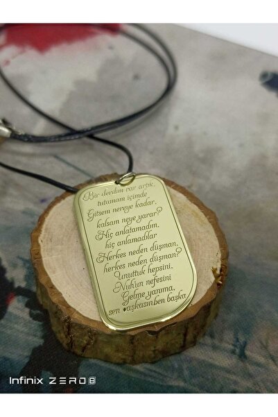 luffy design قلادة معدنية مكتوب عليها عبارة "لديك" باللون الأصفر بسمك 1 مم