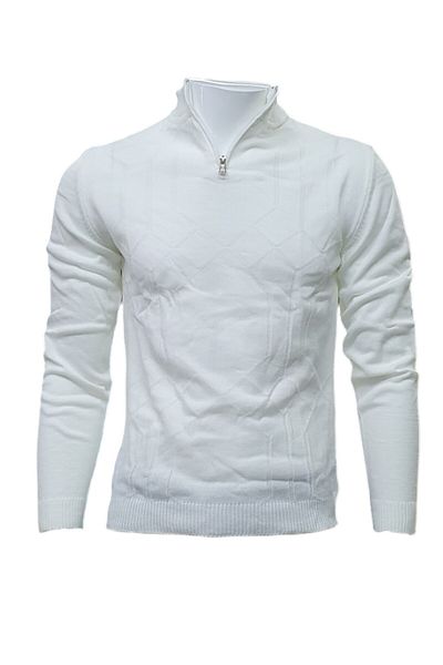 YNGMENCLASS TEXTURED ZIPPER COLLAR KNITWEAR Pullover