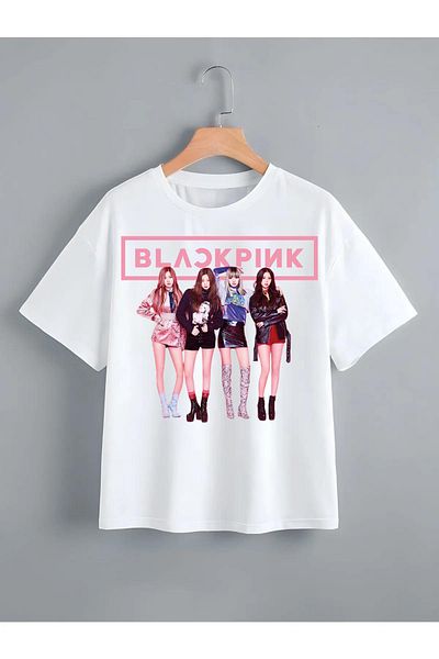 Pisa Art Детска тениска с щампа Blackpink в черно и розово