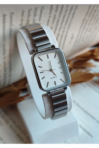 İnogge Gümüş Dikdörtgen Kadın Kol Saati
