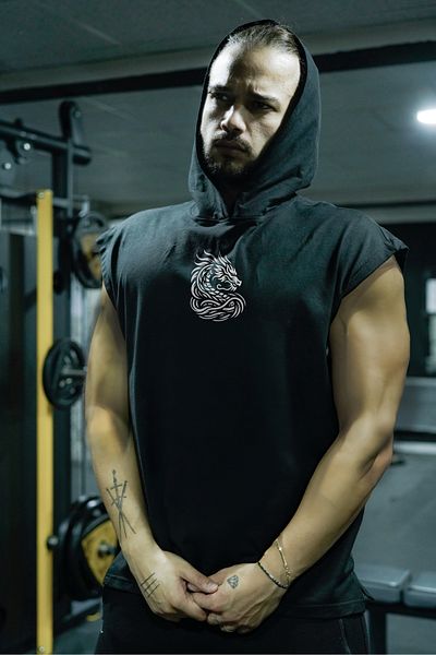 Oxlade Sleeveless Athlete Tank Top Sweatshirt Hoodie Capshon Toptank (HOODED)®