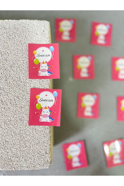 Meyofficial Unicorn patterned stickers for you 6*5 cm 30 pieces